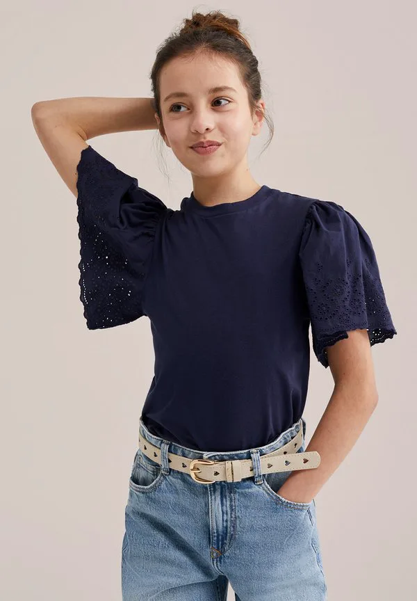 Простая футболка We Fashion, Dark Blue — фото 2
