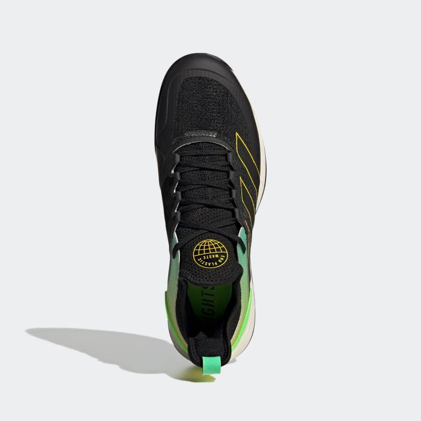 Мужские теннисные кроссовки adidas Adizero Ubersonic 4, черный/желтый — фото 3