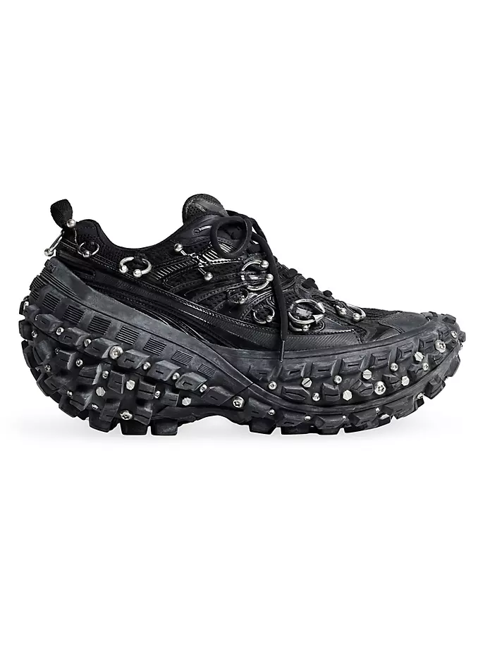 Кроссовки Bouncer Screw с пирсингом Balenciaga, черный выгодно
