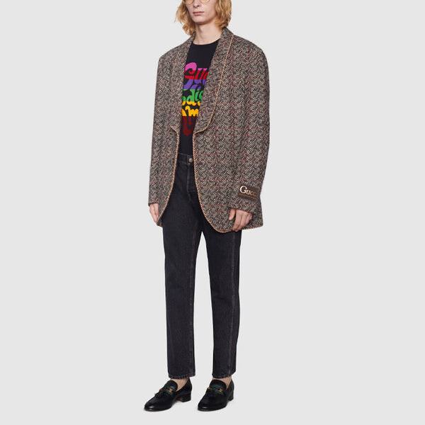 Футболка prodige damour printing round neck short sleeve black Gucci, черный — фото 2