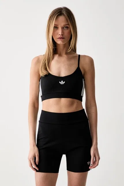 Топ с v-образным вырезом Adidas Originals, черный