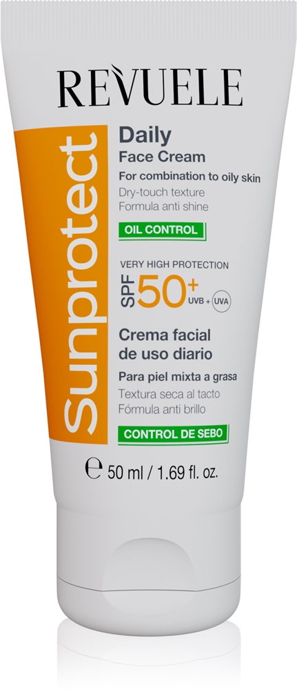 

Солнцезащитный крем для лица с контролем жирности кожи Revuele, spf 50+ 50 мл