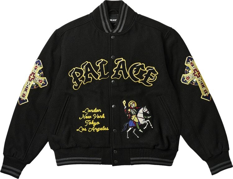 

Куртка Palace Saints Varsity 'Black', черный