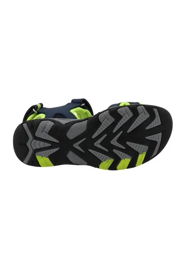 Сандалии для ходьбы темно-синего цвета Kappa, Navy-Lime — фото 4