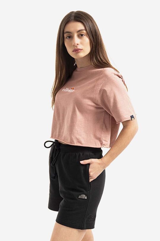

Хлопковая футболка Ellesse, розовый