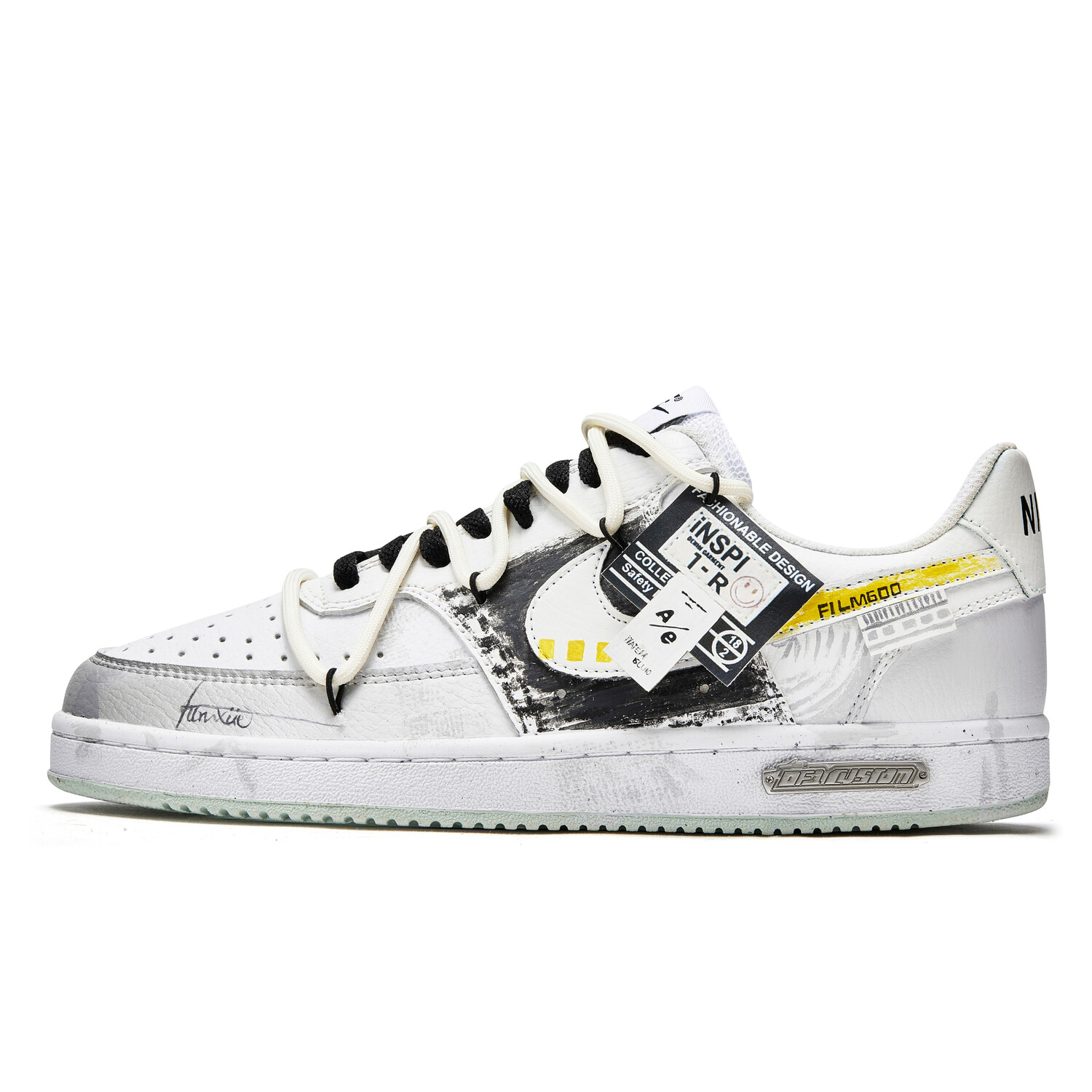 

Кроссовки Nike Court Vision 1 Skateboarding Shoes Men Low-top White/black, белый/черный