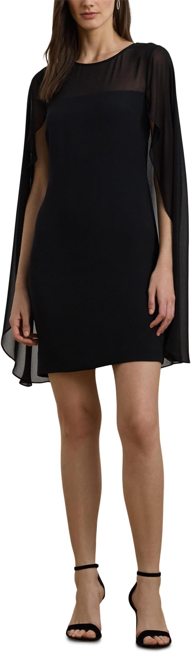 

Платье Lauren Ralph Lauren Cape Georgette Cocktail Dress, Black 1