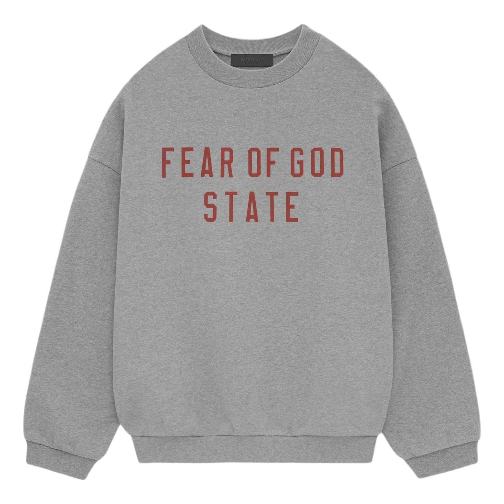 

Топ Fear of God Essentials Fleece Crewneck 'Dark Heather'