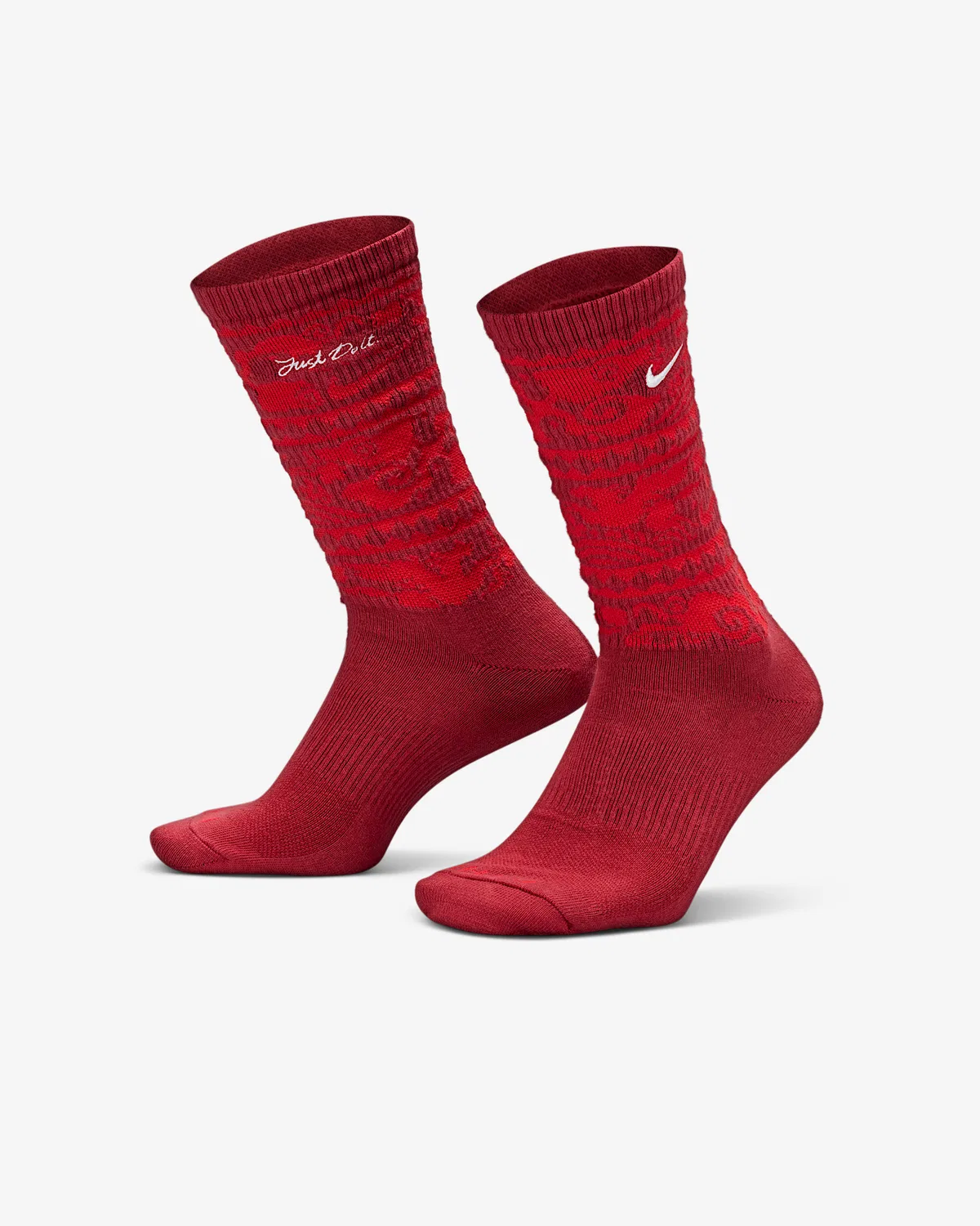 Носки Nike Everyday Plus "Lunar New Year" с мягкой подкладкой (1 пара), Team Crimson/University Red/Metallic Silver