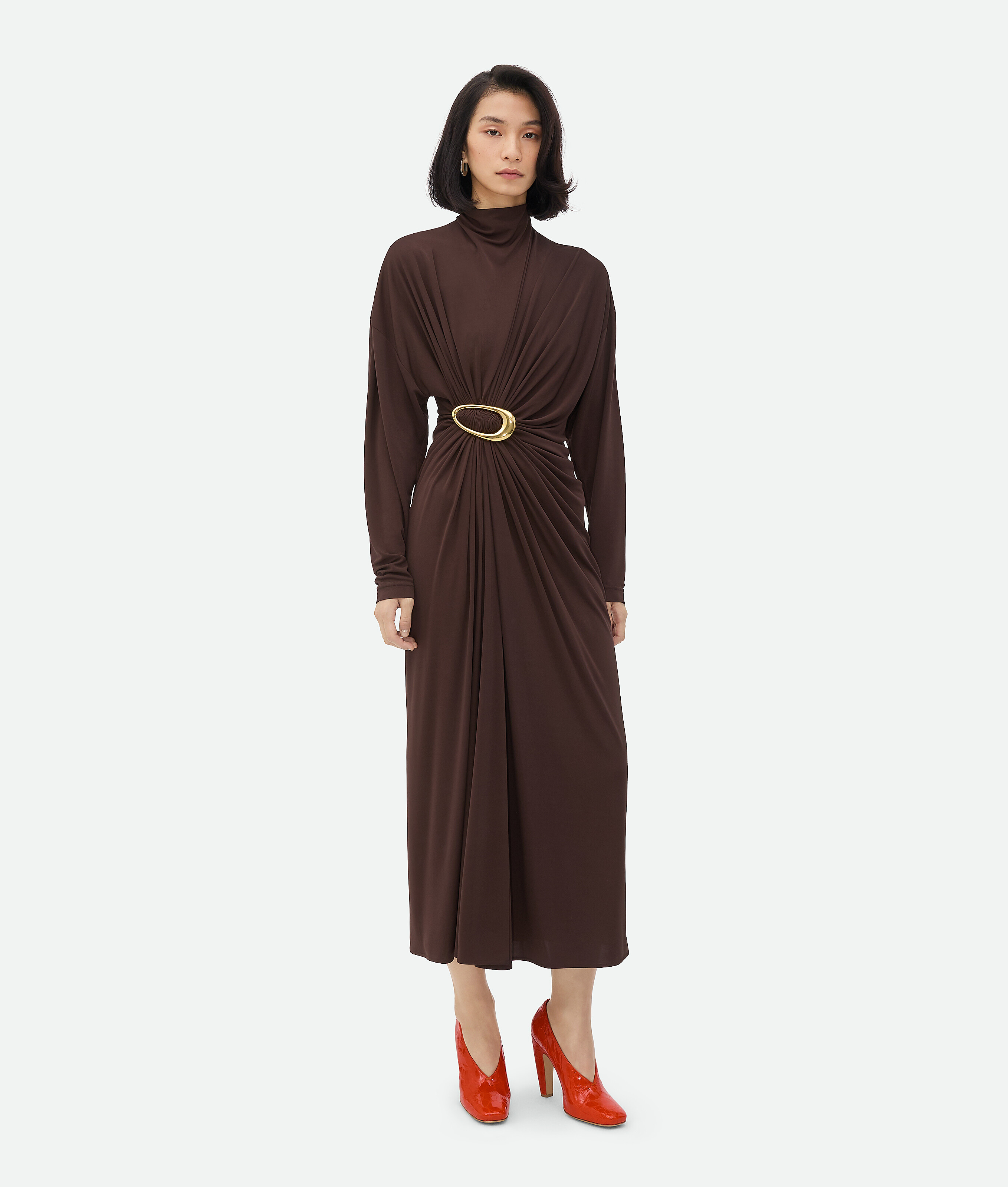 

Платье из крепового вискозного джерси Bottega Veneta