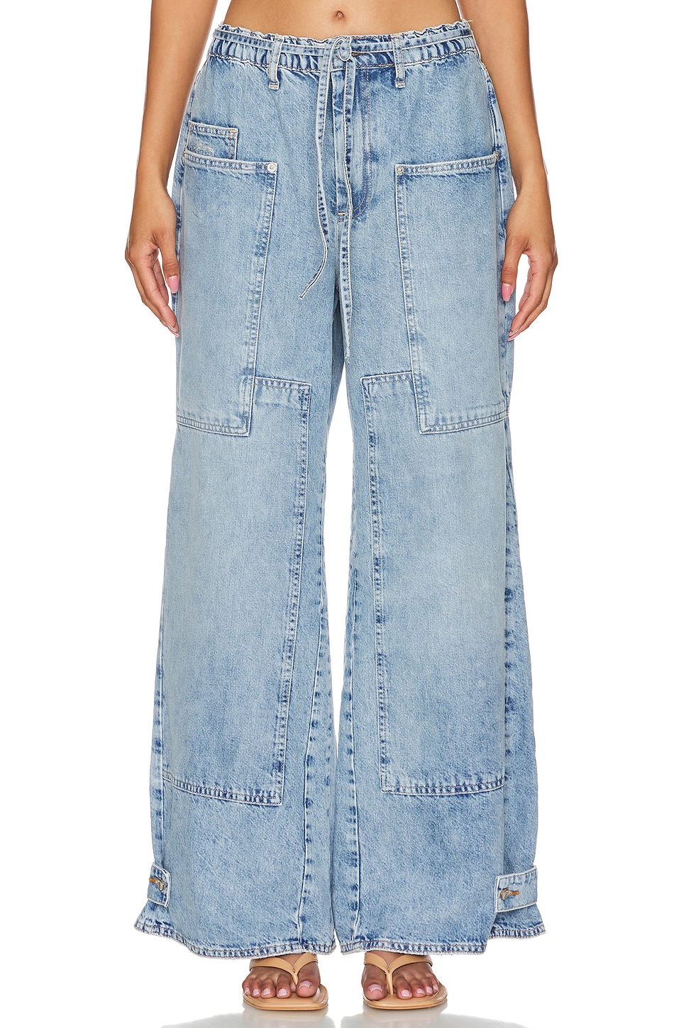 

X мы свободные пышные брюки-аутлоу широкие Free People, цвет drizzle