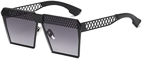 

Большие солнцезащитные очки для женщин и мужчин в стиле ретро, ​​для вождения автомобиля, защита от ультрафиолета UV400, металлические солнцезащитные очки MTZJH, Black Gray