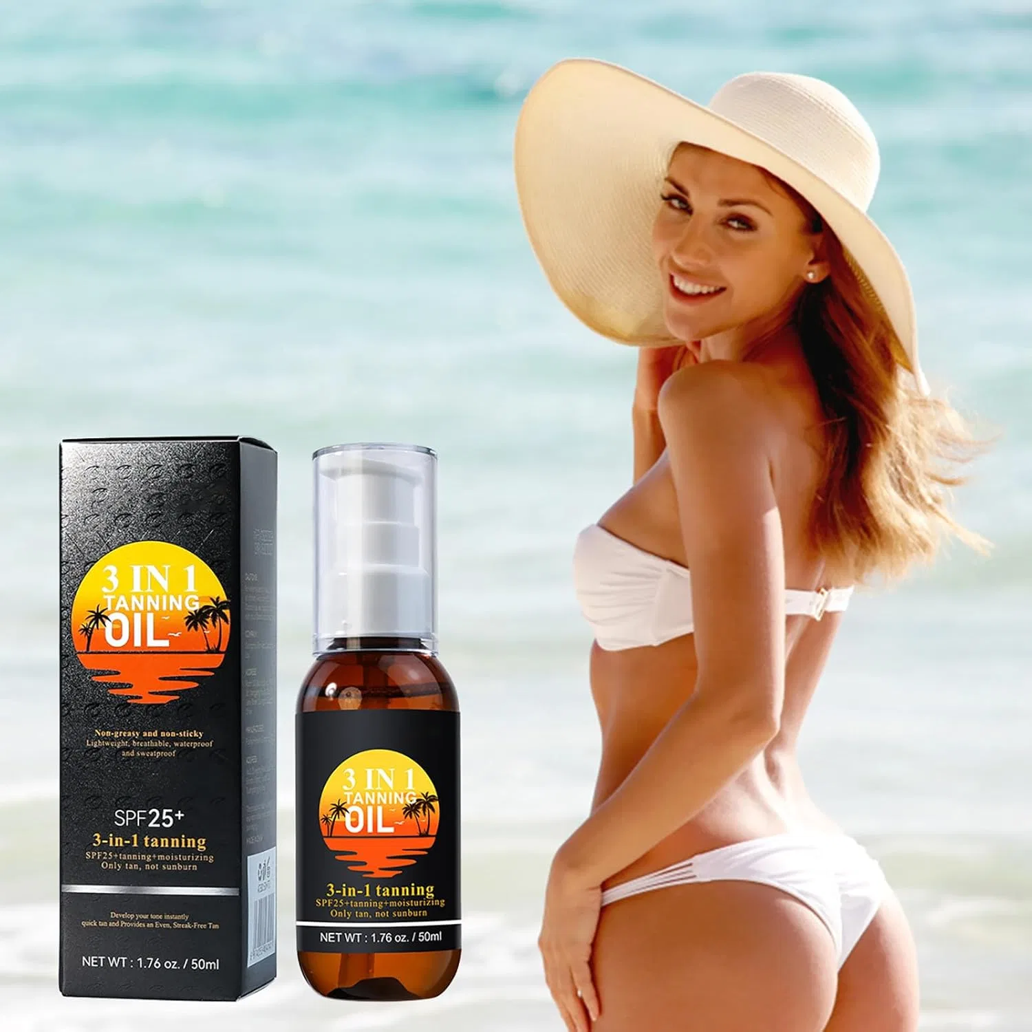 Масло для загара Dark Brown Bronze Body Tanning Oil, 50 мл Generic — фото 3