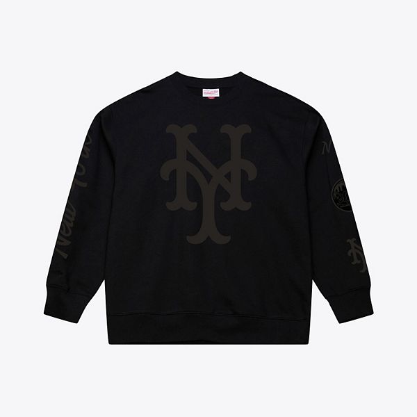 

Мужской черный свитшот New York Mets Phantom Fleece Mitchell & Ness