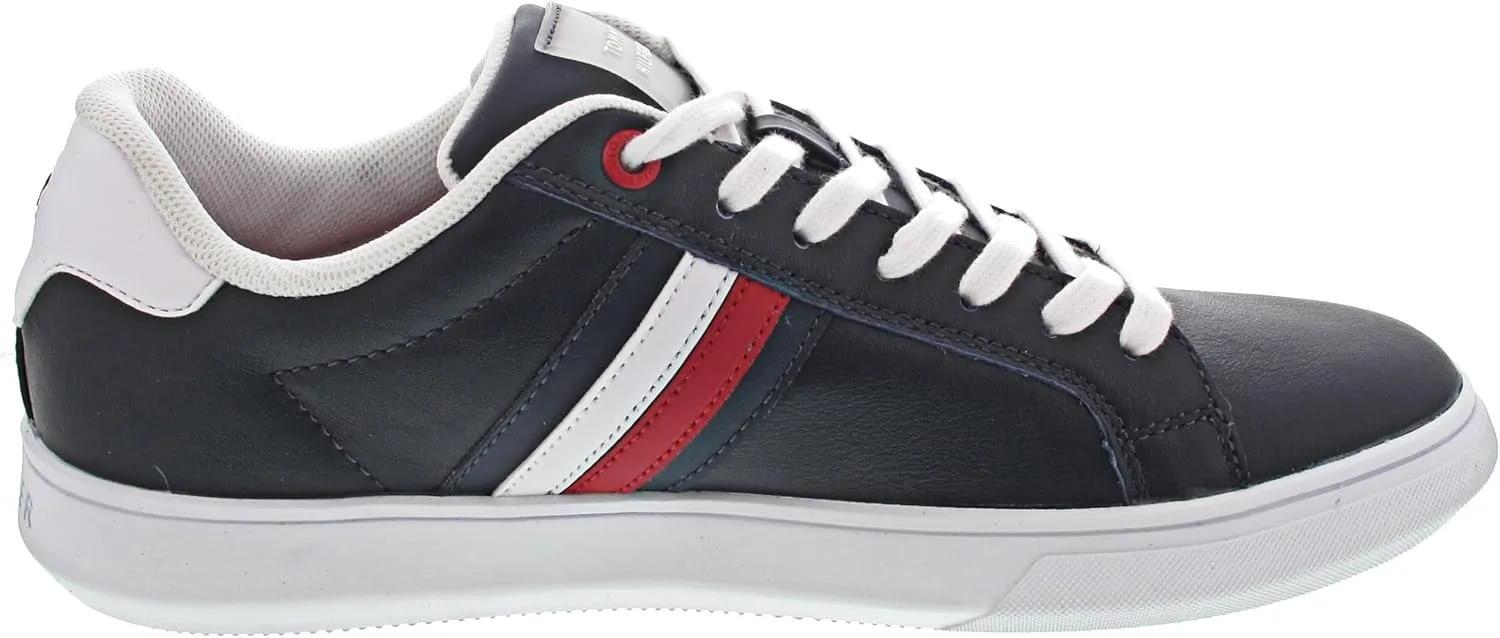 Мужские кожаные кроссовки Tommy Hilfiger Essential с чашеобразной подошвой, голубой — фото 3