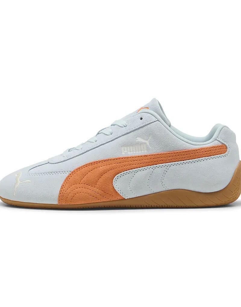Оранжево-глянцевые кроссовки Puma Speedcat и морское стекло — фото 4