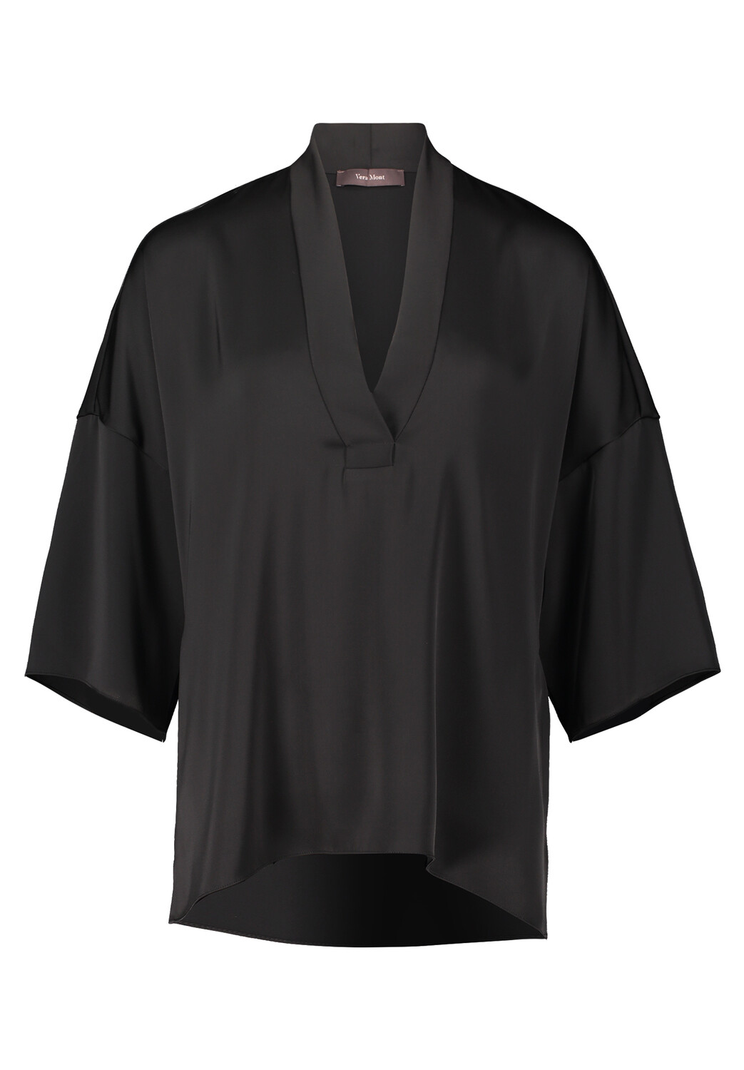 

Блуза Vera Mont nshirt mit Seitenschlitzen, черный