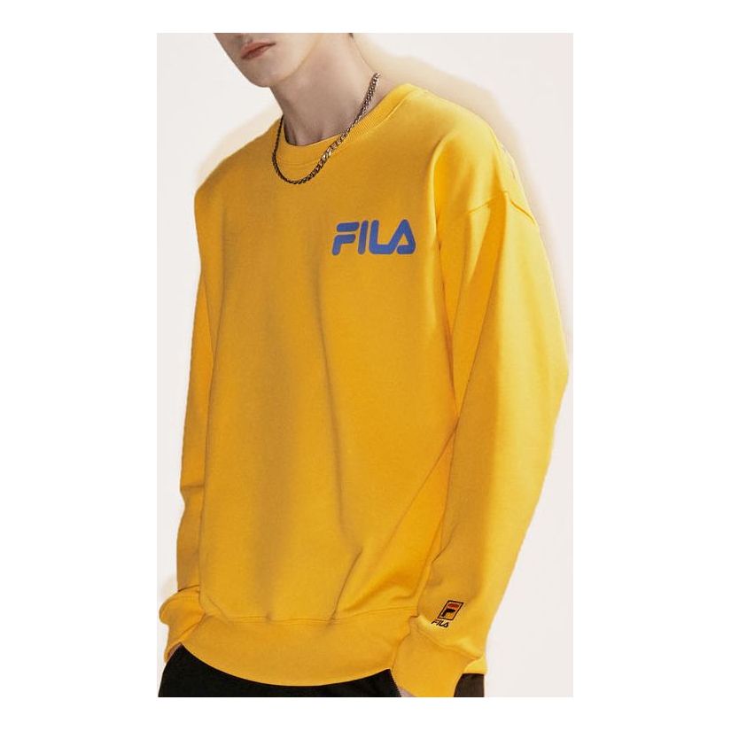 

Худи FILA FUSION Alphabet Logo Printing Sports Round Neck Pullover Unisex Yellow, желтый
