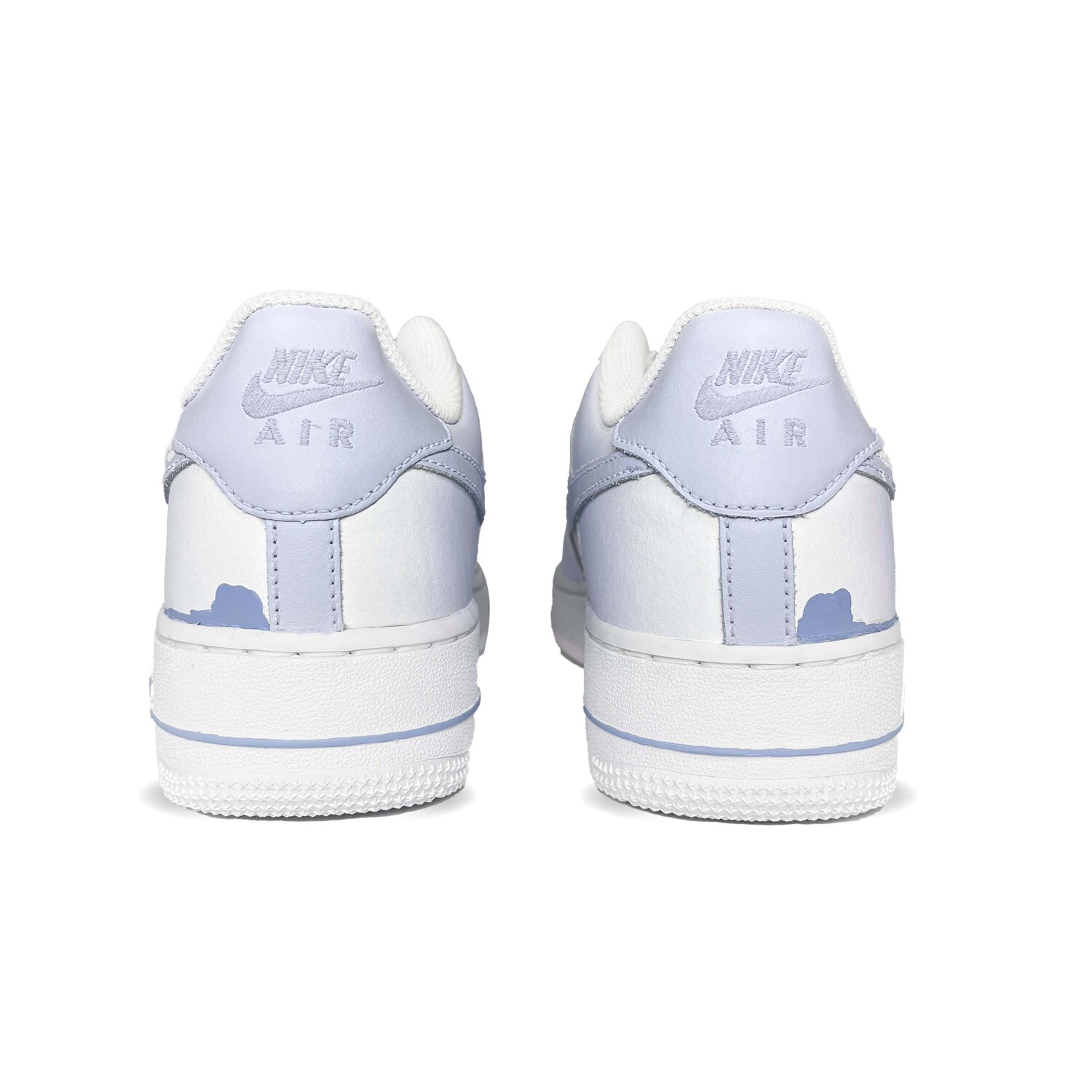 Кроссовки Nike Air Force 1 Skateboarding Shoes Women's Low-top White Blue, голубой — фото 4