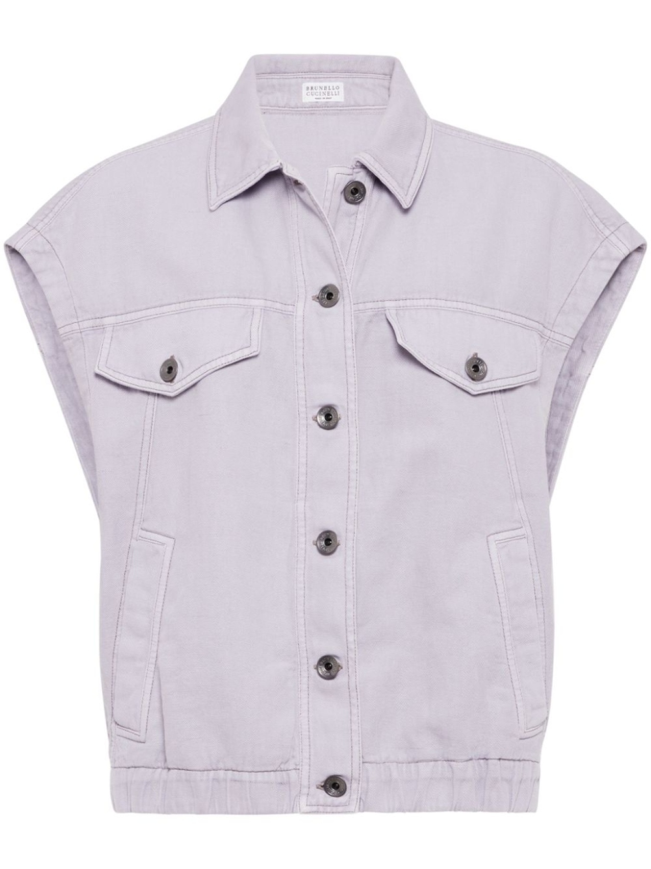 

Brunello Cucinelli топ с декором Monili, фиолетовый