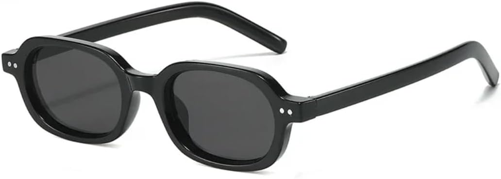 

Солнцезащитные очки с защитой UV400 | Маленькие овальные заклепки, градиентный панк | для женщин и мужчин, для занятий спортом на открытом воздухе и вождения DSVIGF, Black Grey