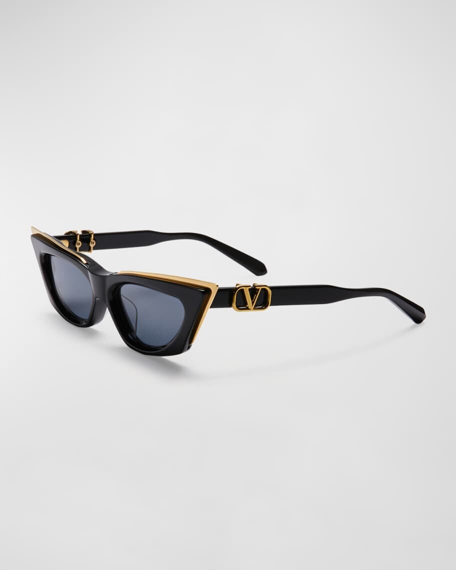 

Солнцезащитные очки V-Goldcut I «кошачий глаз» из ацетата и титана Valentino Garavani, Серый, Солнцезащитные очки V-Goldcut I «кошачий глаз» из ацетата и титана Valentino Garavani