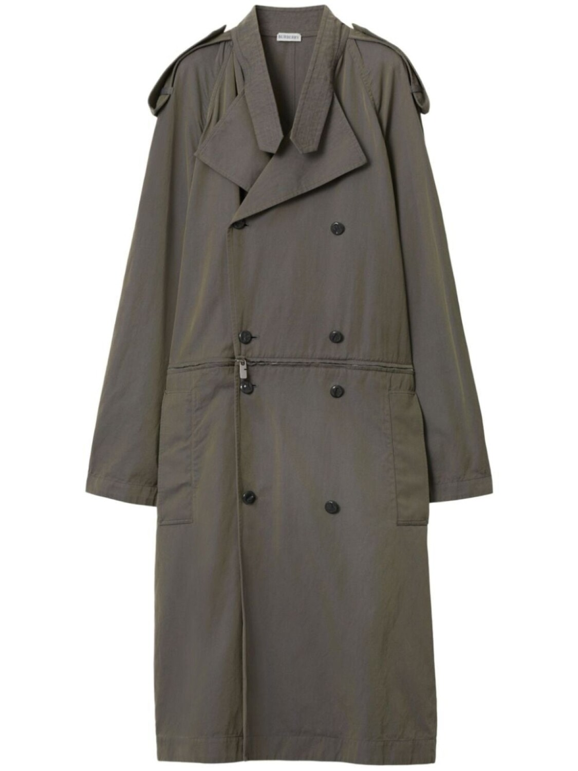 

Платье-тренч из смесового льна Burberry, серый