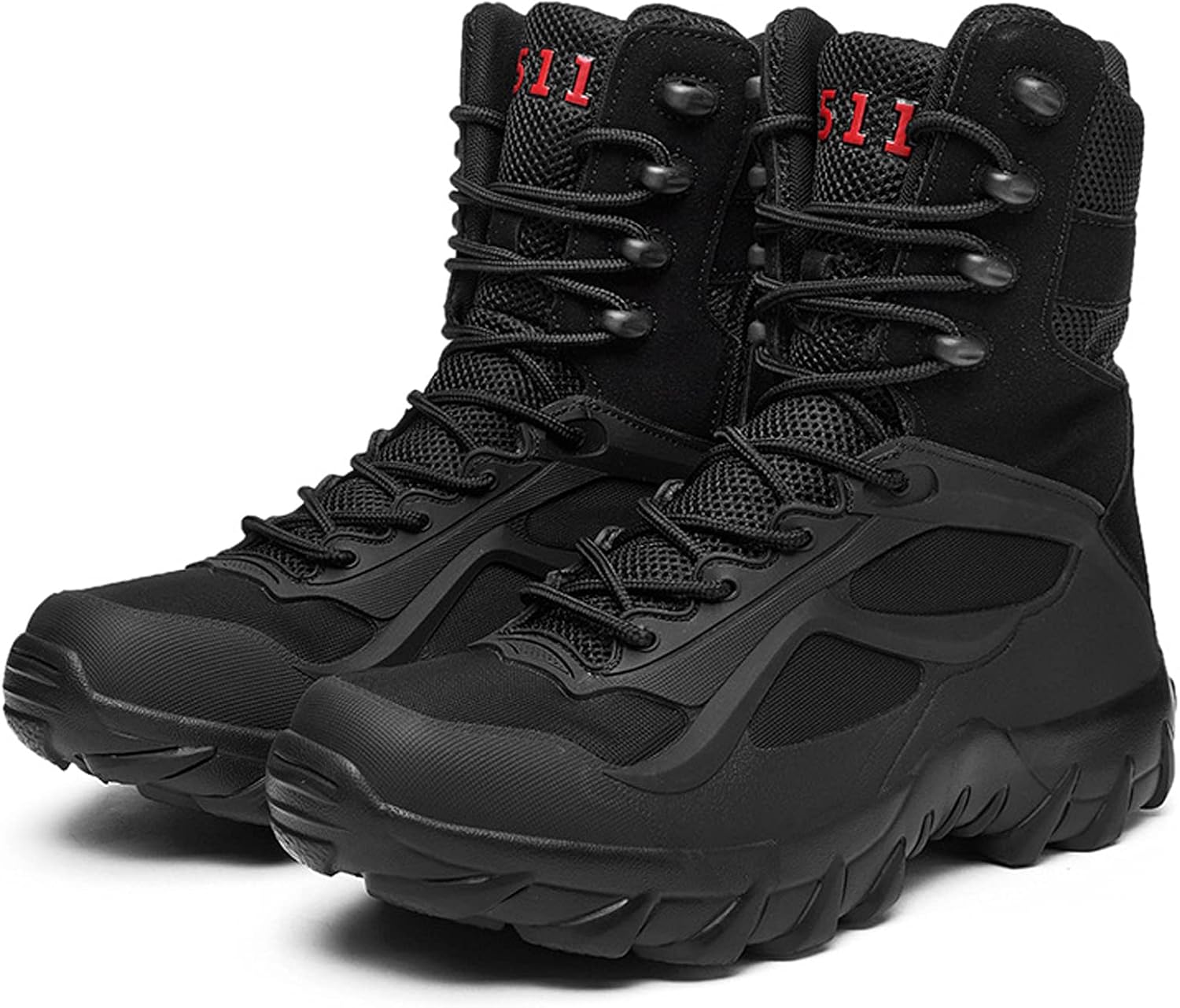 

Мужские туристические ботинки hongrenamz, шнуровка, для походов, наружная обувь с высокой посадкой, противоскользящие ботинки для треккинга, ходьбы и скалолазания - Хаки