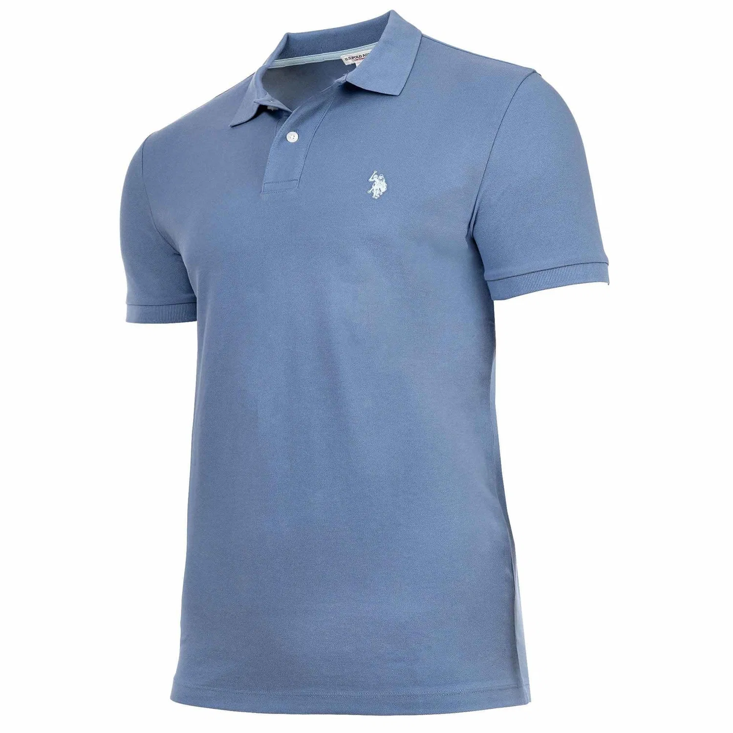 Поло больших размеров, хлопок, U.S. Polo Assn., синий — фото 2