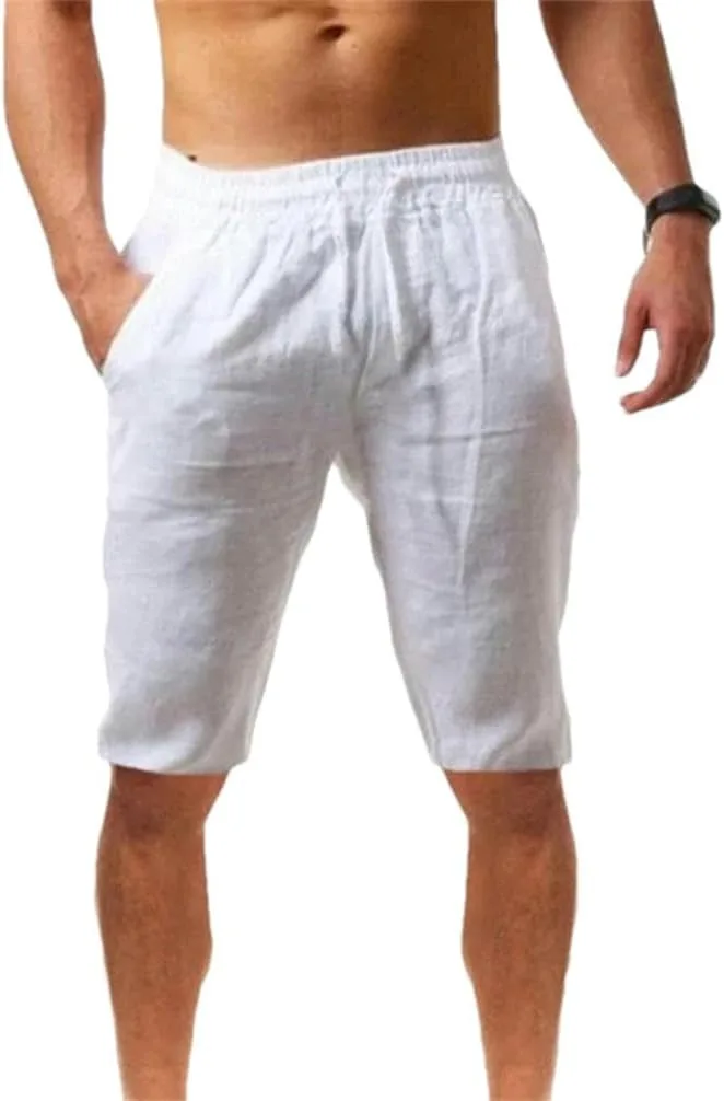 

Летние мужские спортивные шорты из хлопка и льна XZQYJKP