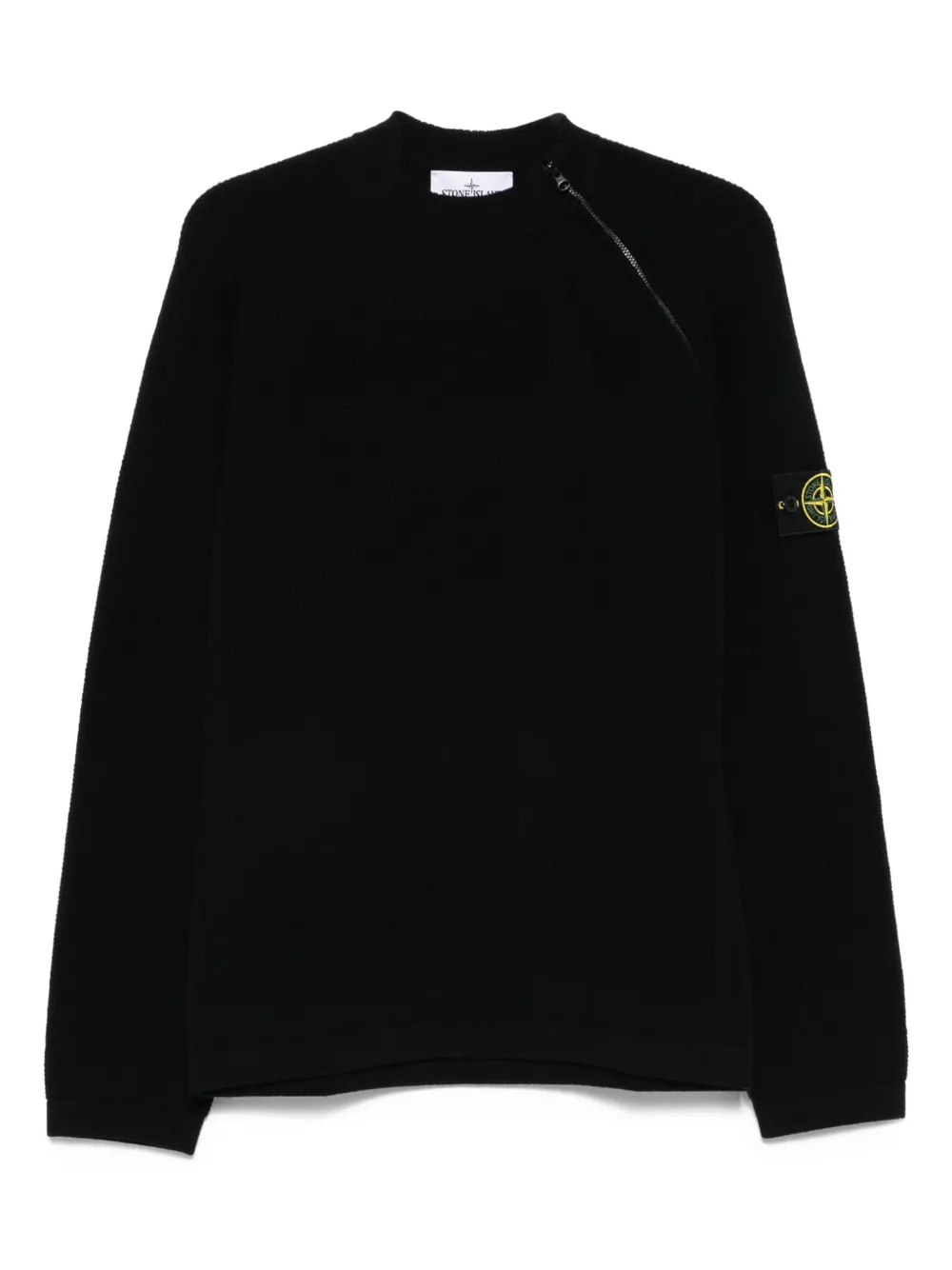 

Джемпер с молнией и нашивкой-логотипом Stone Island, черный
