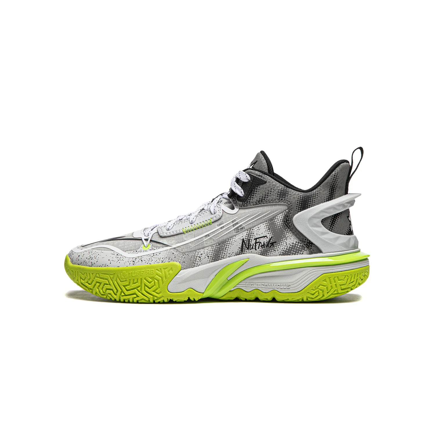 YOUNG Детские баскетбольные кроссовки Li-Ning YOUNG из искусственной кожи, низкие, серые