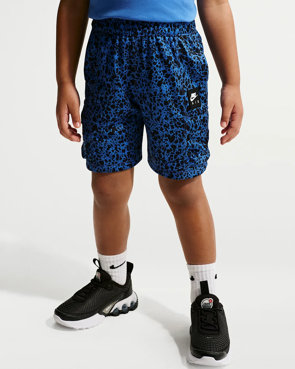 Детский набор Nike Dri-FIT 2-Piece Air Printed Cargo Shorts, Blue Crystal — фото 4