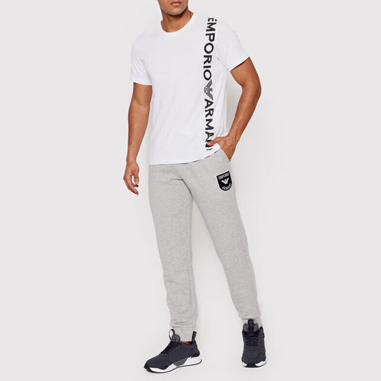 EMPORIO ARMANI FW22 Вязаные спортивные штаны мужские серые — фото 3