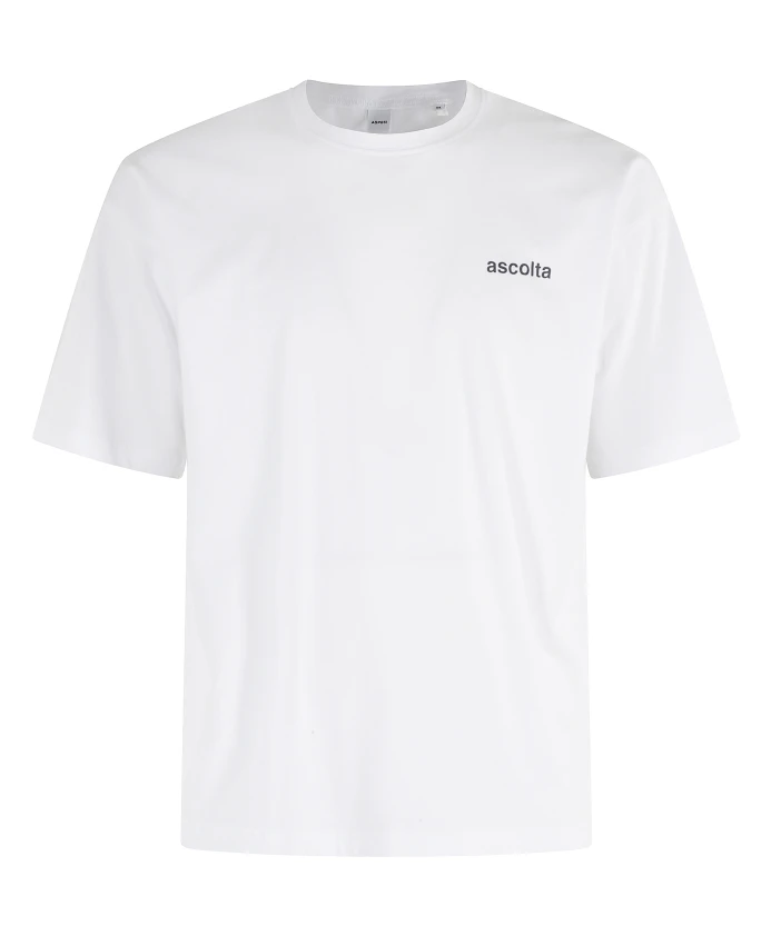 

Обнадеживающая белая футболка с круглым вырезом Aspesi, белый