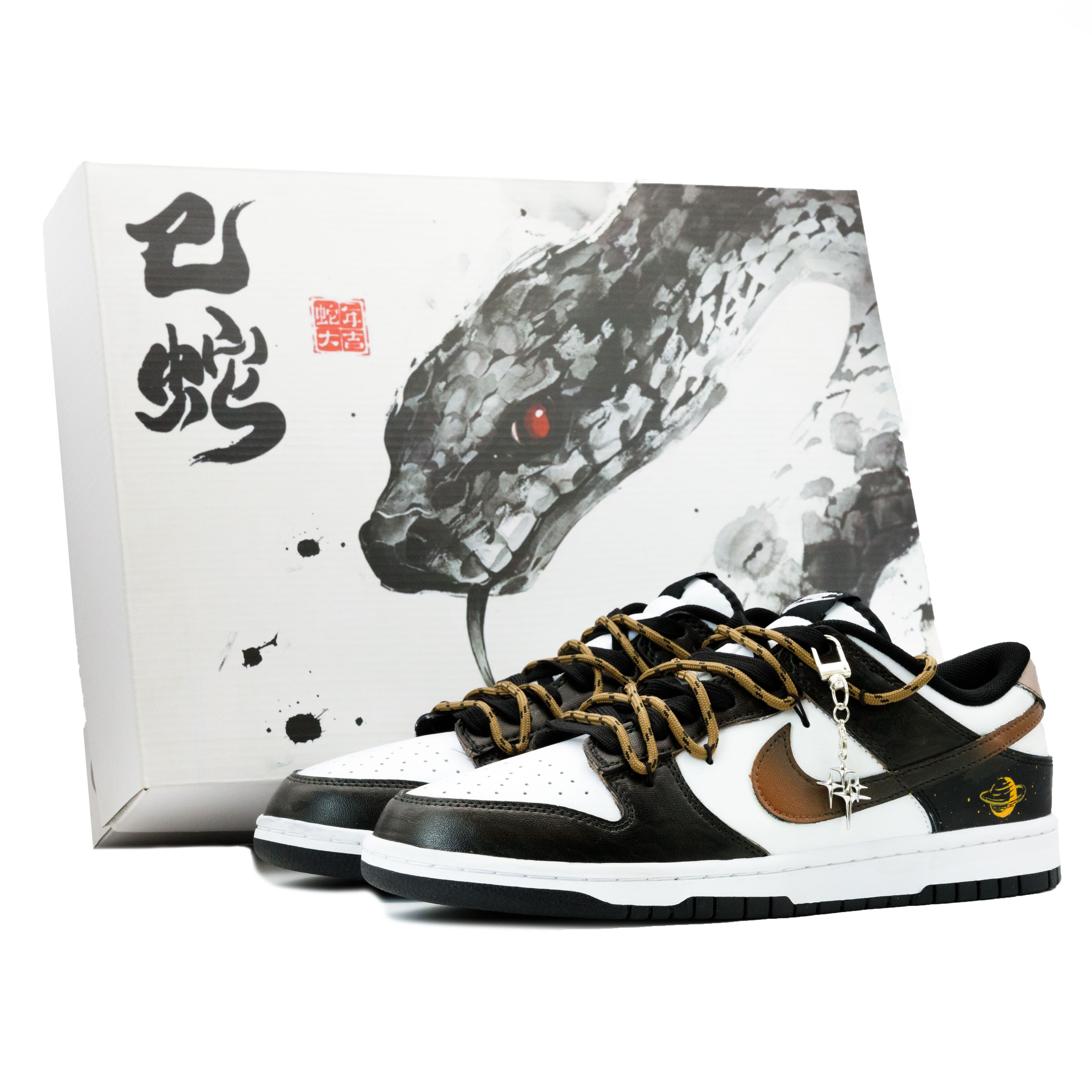 

Nike Кроссовки для скейтборда Dunk Xingji с пылесборником в комплекте, износостойкие, низкие, мужские, черно-коричневые