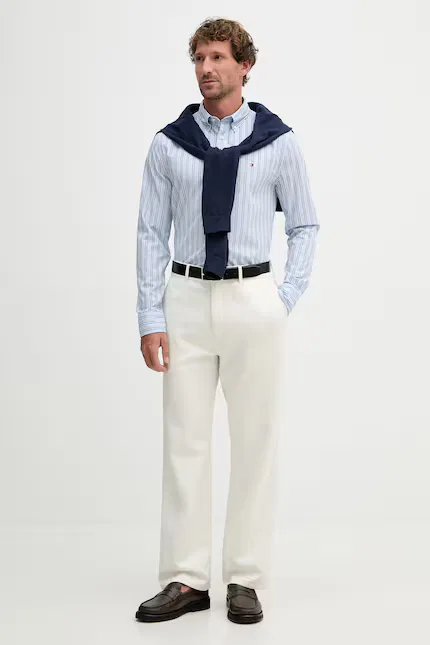 Рубашка хлопковая, Tommy Hilfiger синий — фото 2