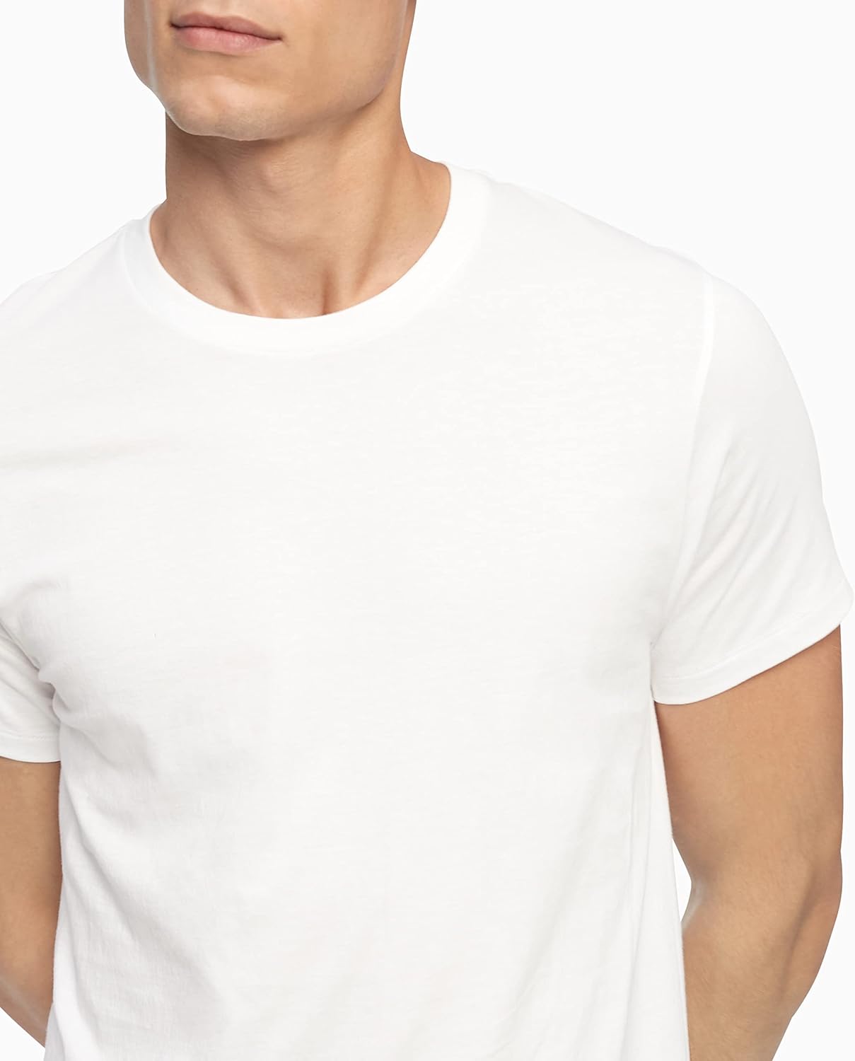 Комплект из 5 мужских классических хлопковых маек Calvin Klein, 5 Classic White Crewneck — фото 3