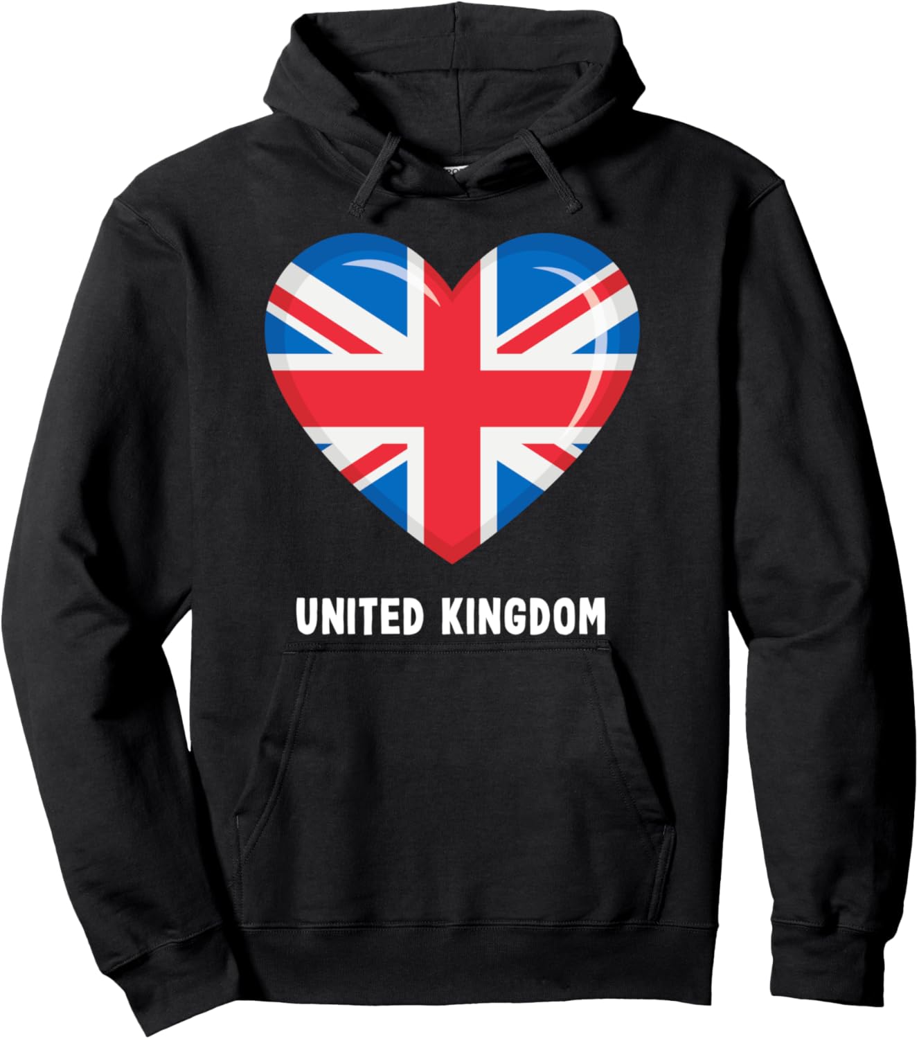 

Толстовка с изображением флага Великобритании United Kingdom Flag Clothing, черный