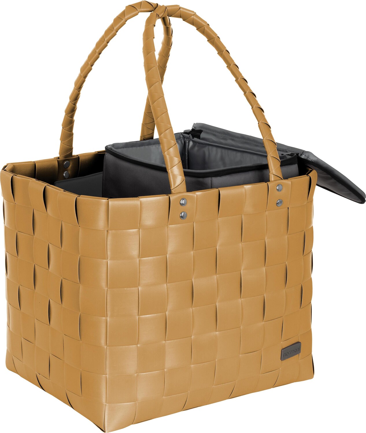 

Сумка шоппер normani Flechtkorb mit kleiner Kühltasche, золотой