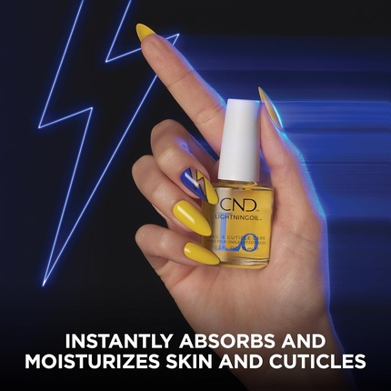 Масло CND Lightning Oil - молниеносное впитывание и увлажнение для ухода за ногтями и кутикулой — фото 3