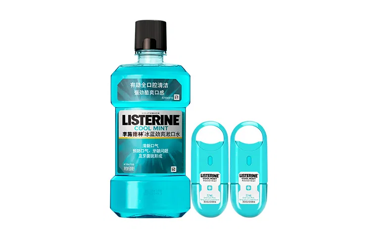 Ополаскиватель для рта освежающий Ice Blue Listerine набор 4 шт 500 мл — фото 2