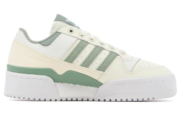 Женская обувь для скейтбординга adidas originals FORUM, Белый/Зеленый — фото 2