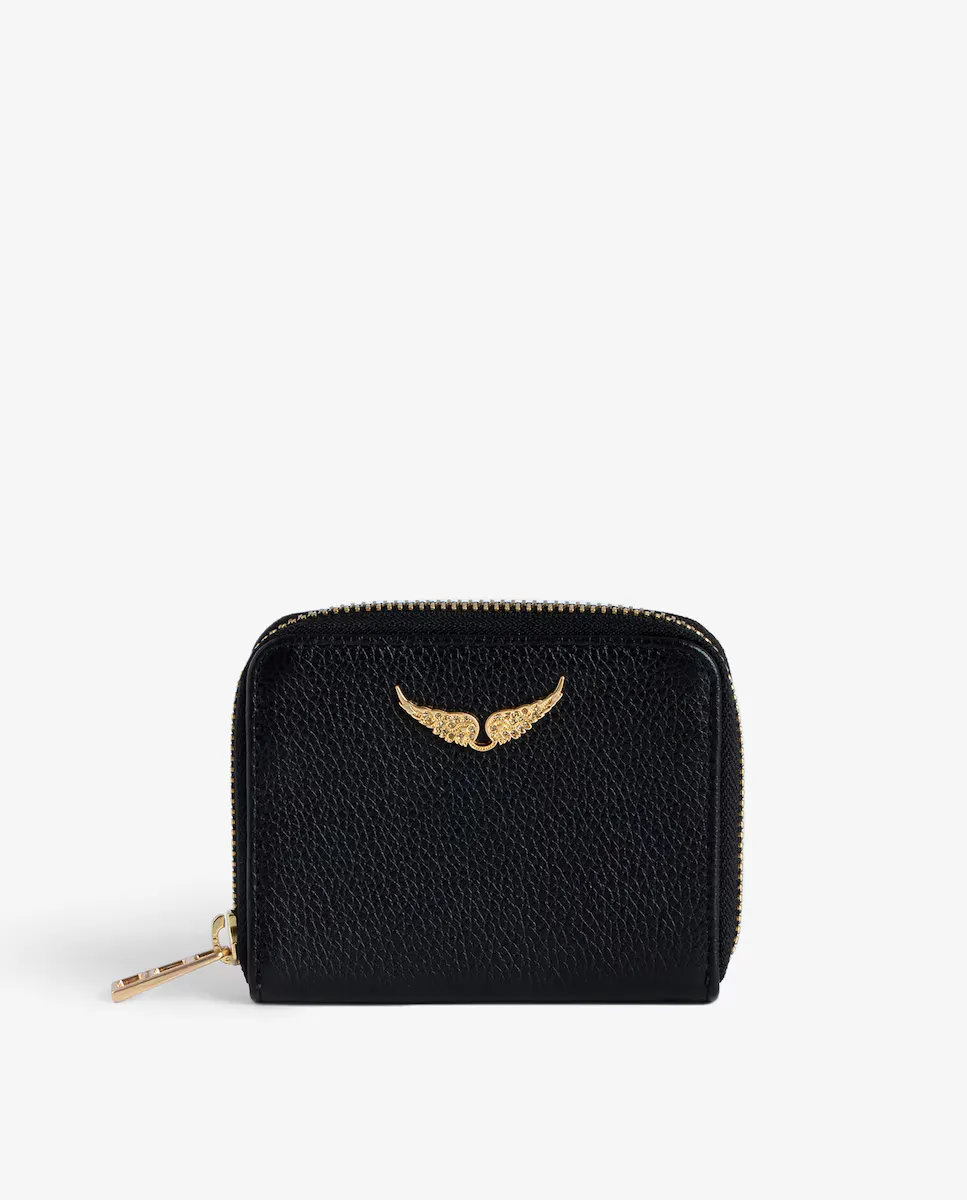 

Женский кожаный кошелек Mini ZV черного цвета Zadig & Voltaire, черный