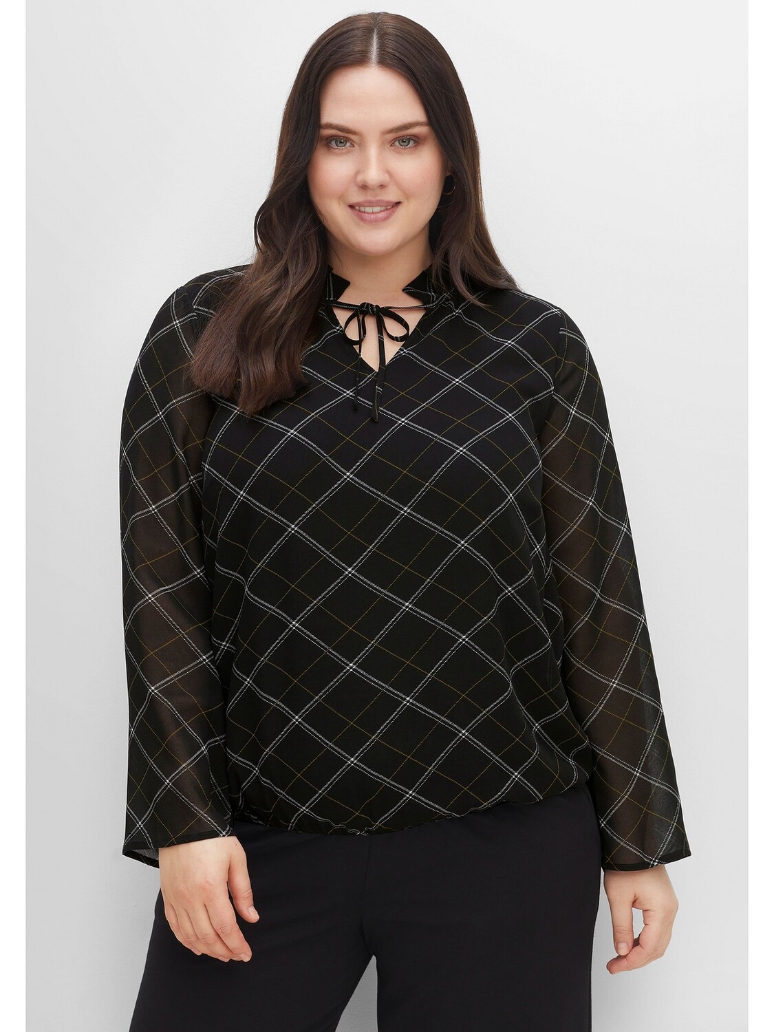 

Туника sheego Chiffon, черный