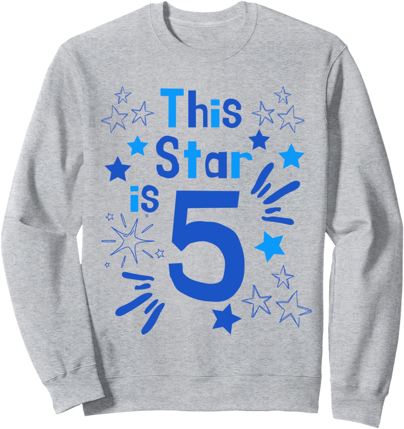 

Эта толстовка с надписью «Звезда сияет пятью» для семейной вечеринки в честь 5-летия Family Look Star Theme Glamorous Decorations Gifts, серый