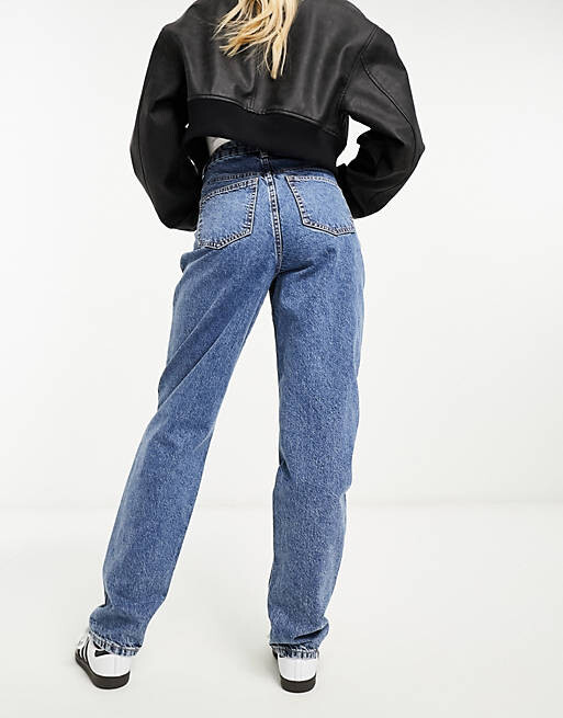 

Свободные синие джинсы для мамы ASOS DESIGN
