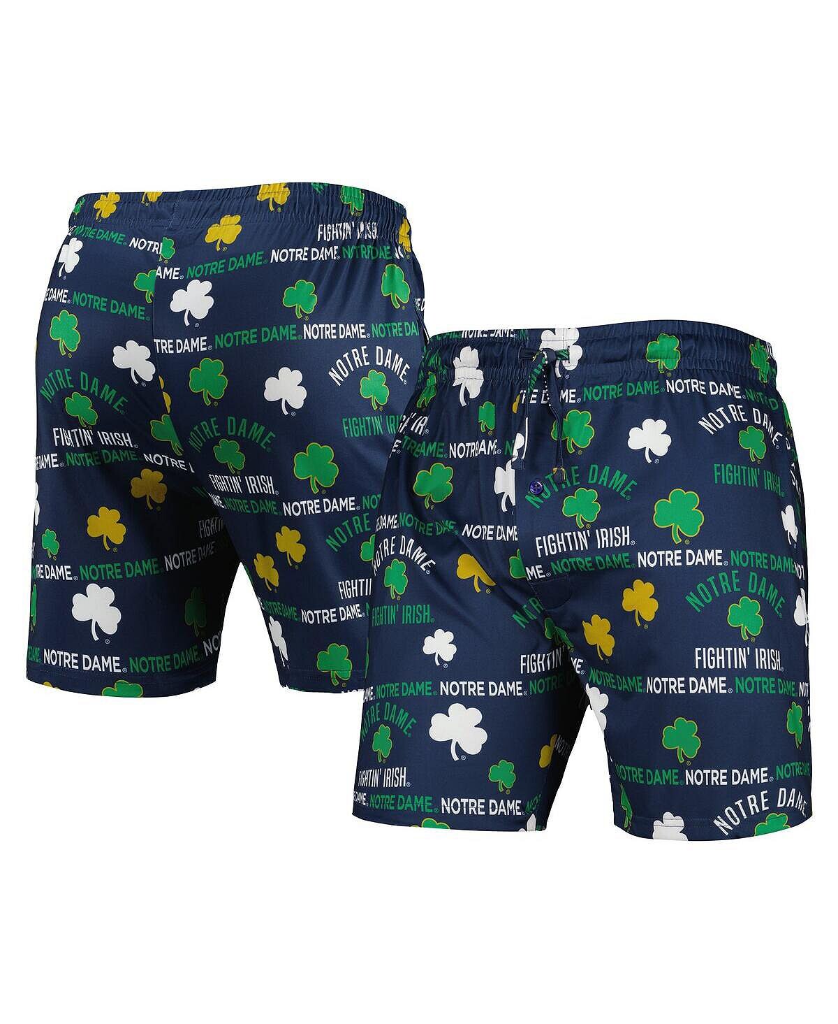 

Мужские темно-синие шорты с принтом Notre Dame Fighting Irish Flagship Concepts Sport