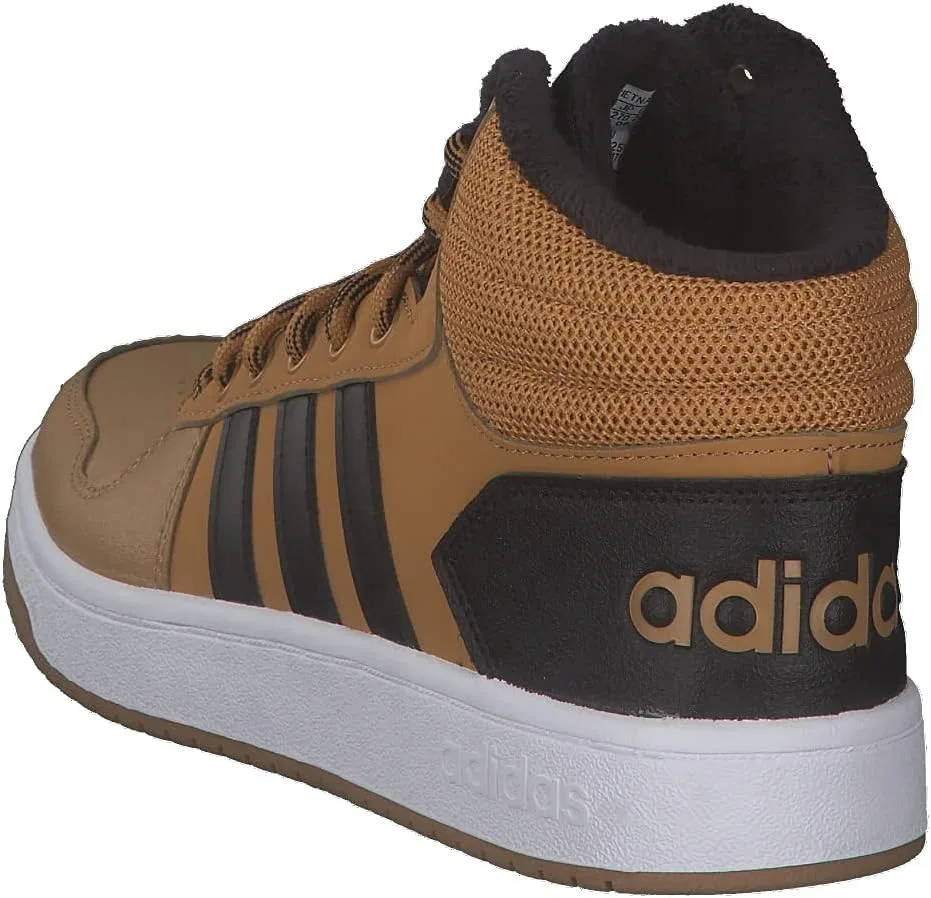 Детские гимнастические кроссовки Adidas Hoops Mid 2.0 унисекс, Brown Black — фото 4