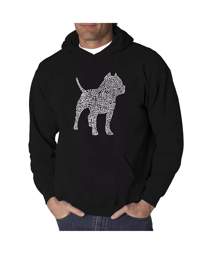 

Мужская худи с принтом Word Art - Pit bull LA Pop Art, черный